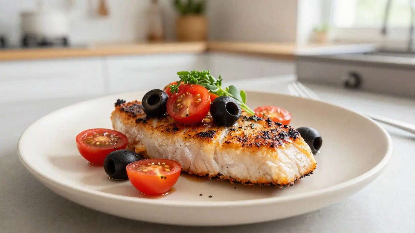 Délicieux thon à la provençale cuit à l'airfryer, plein de saveurs méditerranéennes.